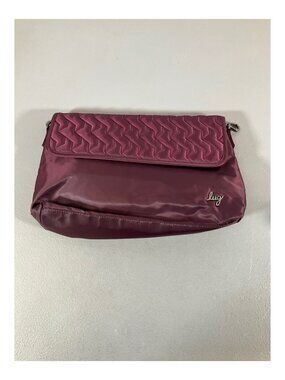 Lug Soar Wine Red Quilted Crossbody Bag with Chain and Strap - Unisex, Lead Safe